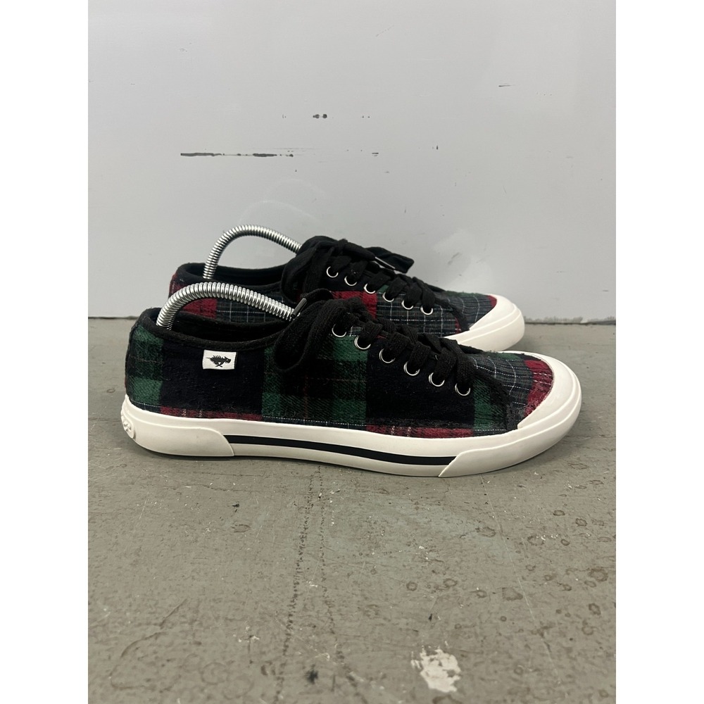 Rocket Dog Jumpin C317/0422 Sneaker Womens US 11 Green Red Plaid Lifestyle Shoes